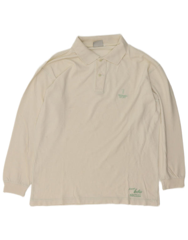 Polo Trussardi Uomo Manica Lunga Large Bianca