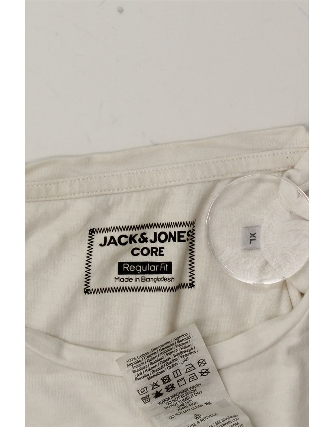 JACK & JONES T-shirt grafica da uomo vestibilità regolare XL in cotone bianco