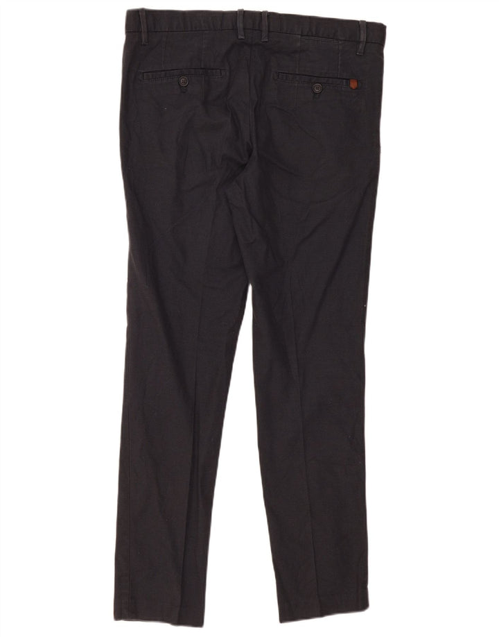 Pantaloni chino slim vintage da uomo W36 L31 blu navy