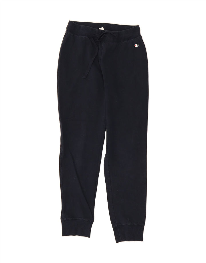 CHAMPION Womens Tracksuit Trousers Joggers UK 12 Medium Navy Blue Vintage Champion and Second-Hand Champion from Messina Hembry 