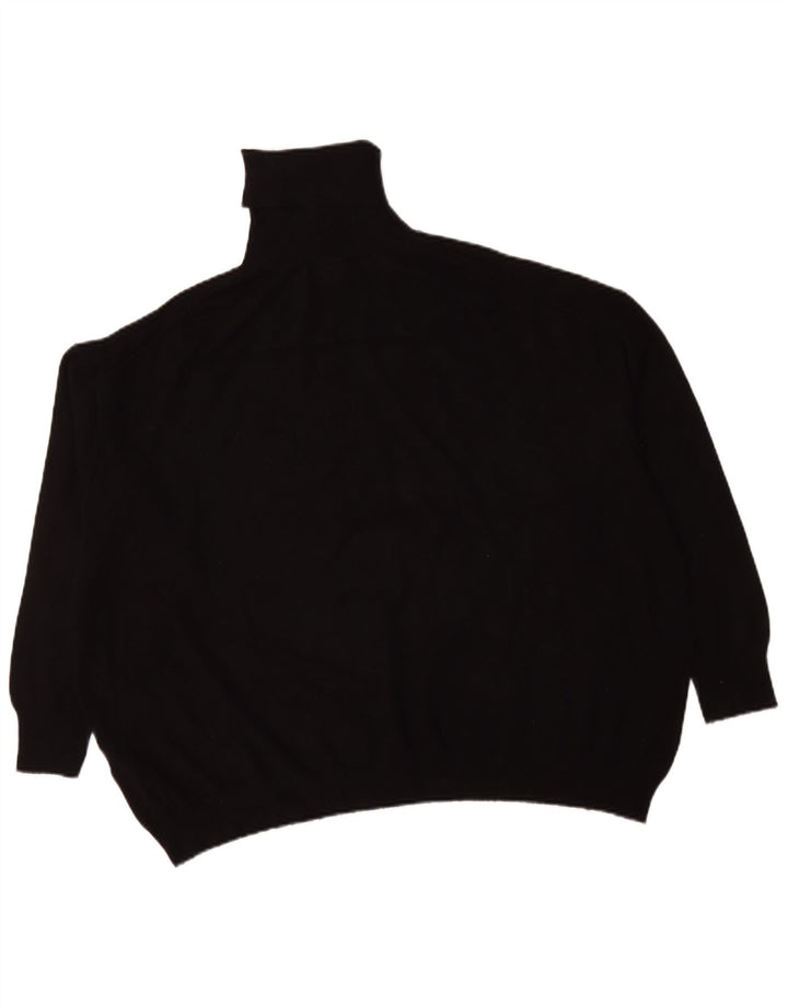 Maglione maglione oversize con collo alto da donna Zara UK 14 viscosa nera media