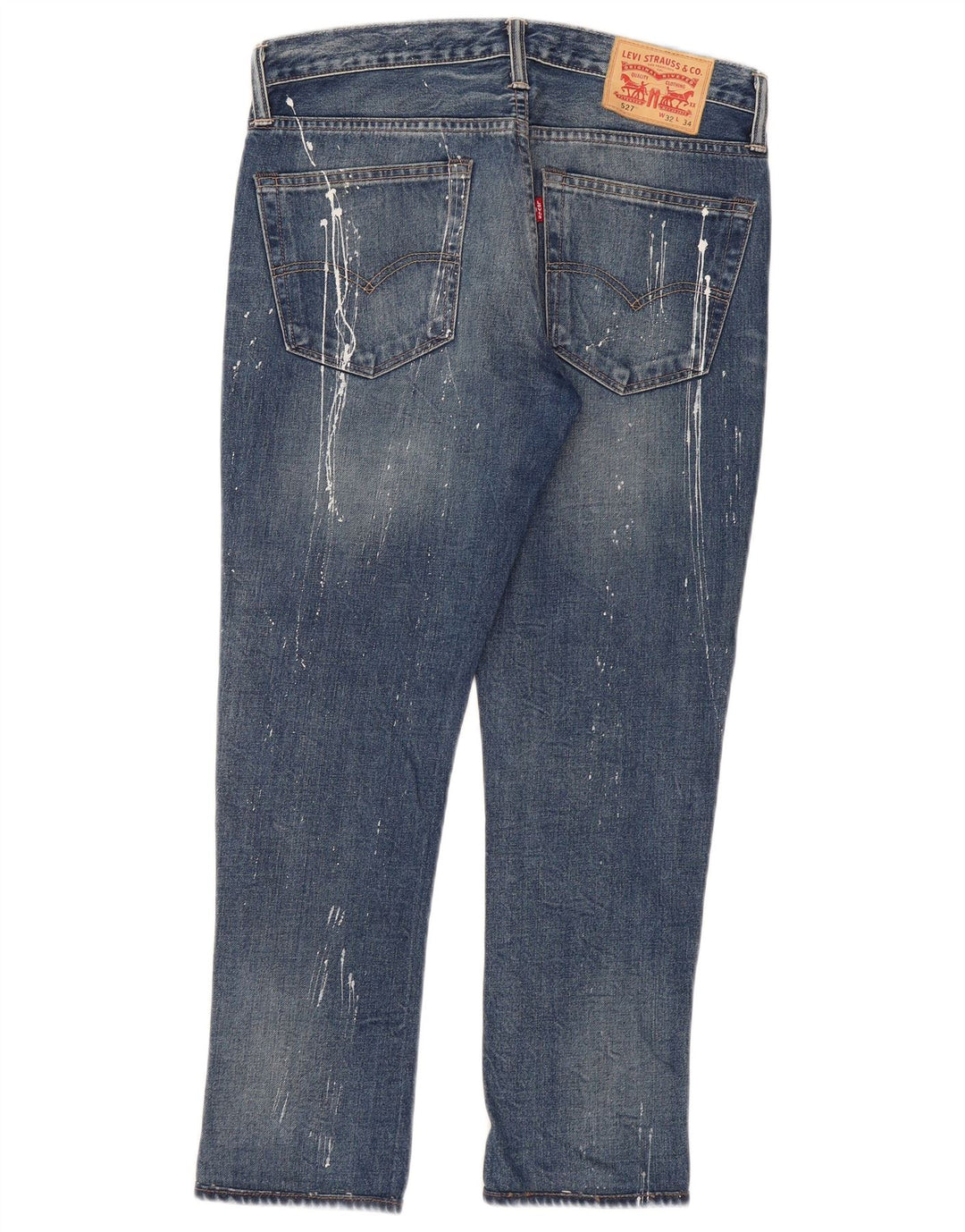 Jeans Levi's da donna 527 slim invecchiati W32 L28 cotone blu