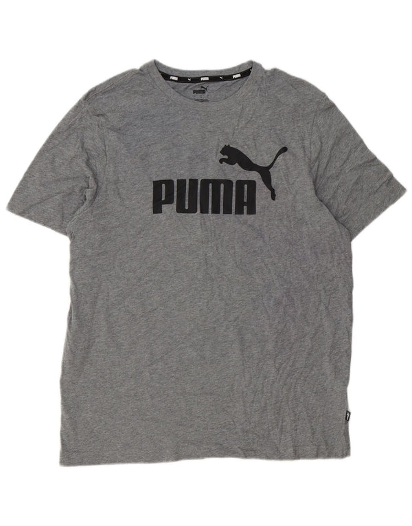 T-shirt grafica da uomo Puma Large grigia