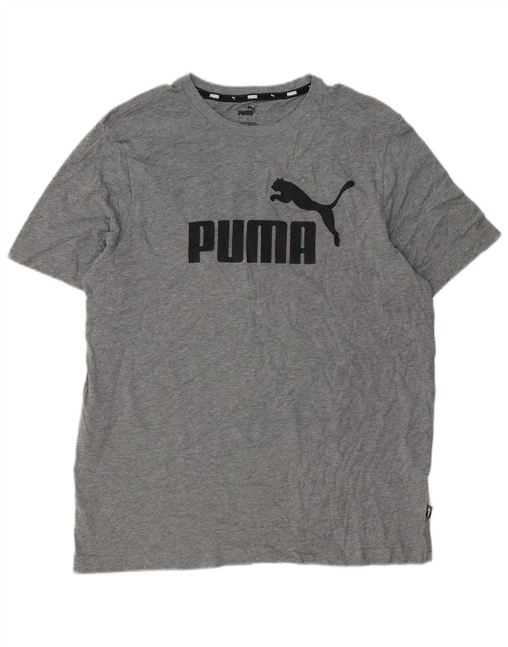 T-shirt grafica da uomo Puma Large grigia