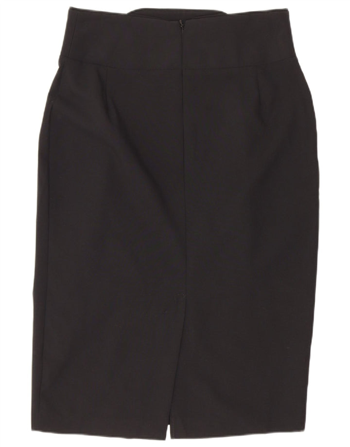 Gonna a tubino da donna Marks & Spencer UK 10 piccola W26 poliestere nero