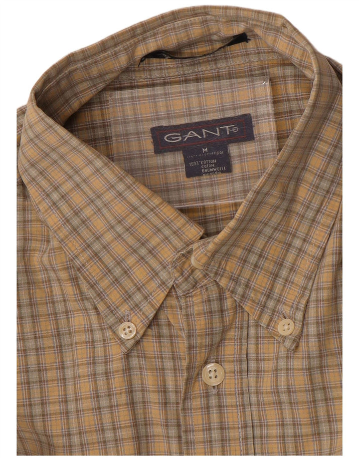 Camicia da uomo Gant in cotone a quadri beige medio