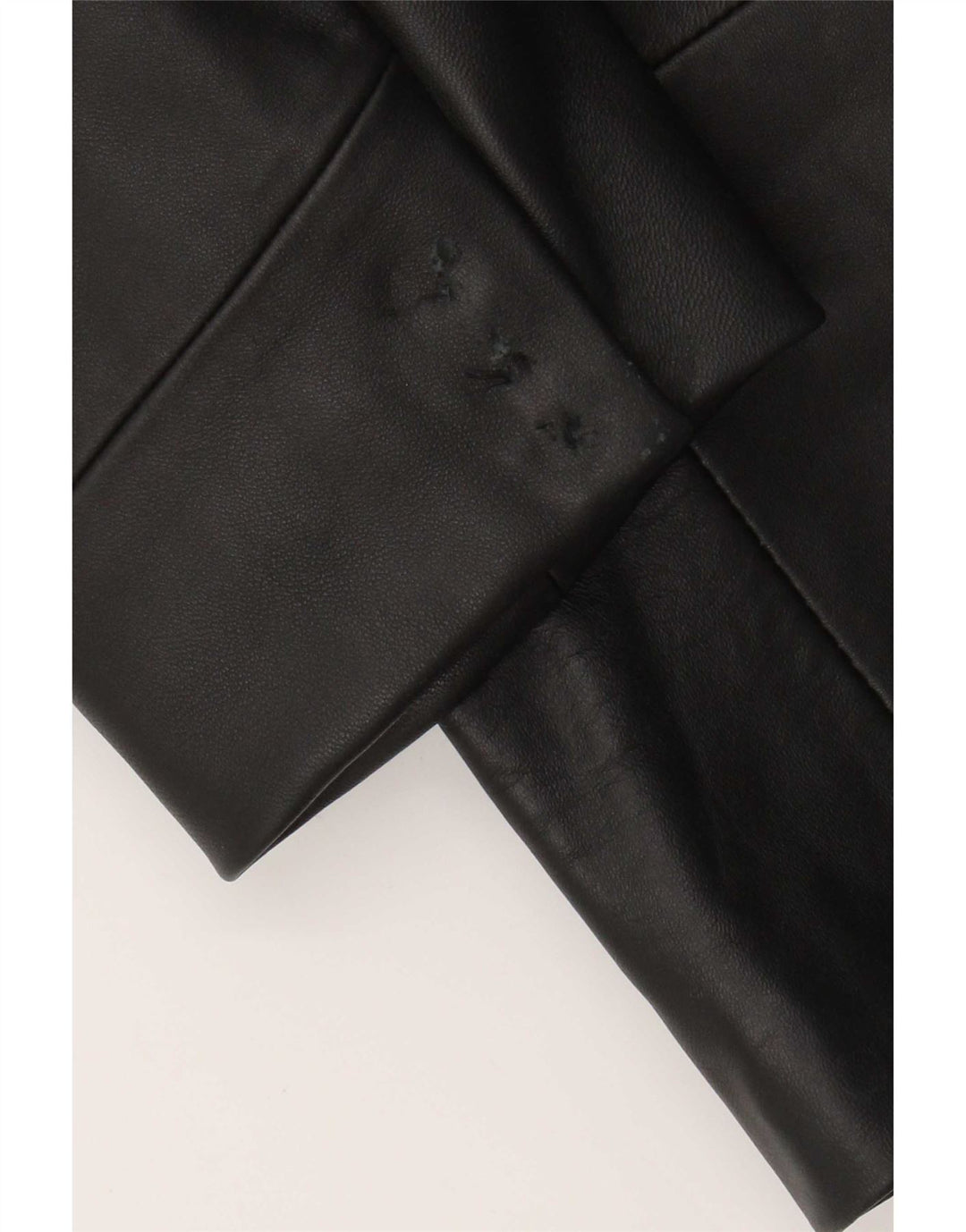 Giacca blazer in pelle vintage da uomo a 3 bottoni IT 52 XL nera