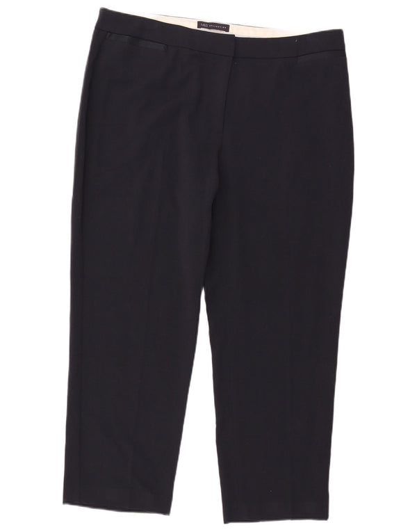 Pantaloni corti dritti da donna Marks & Spencer UK 18 XL W38 L25 Blu navy