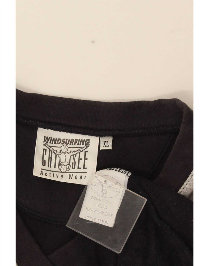 Giacca da ginnastica da uomo Chiemsee XL in cotone color block nero