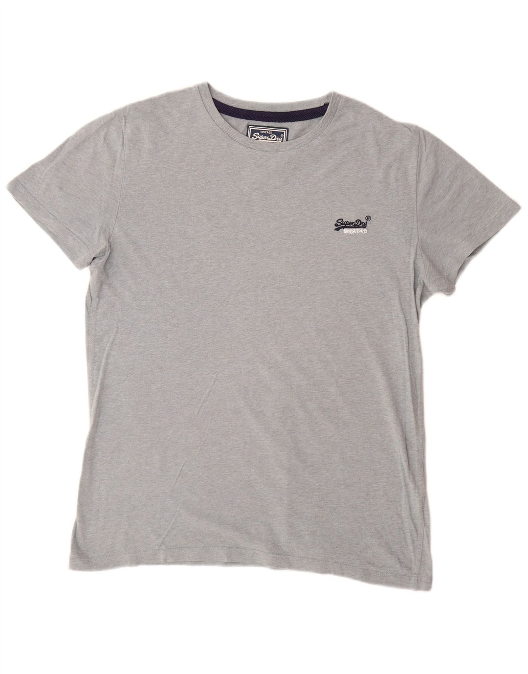 T-shirt da uomo Superdry Top grande in cotone grigio