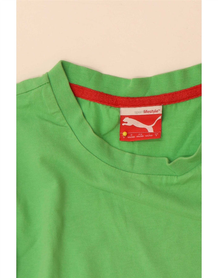 T-shirt da uomo Puma Top Small in cotone verde