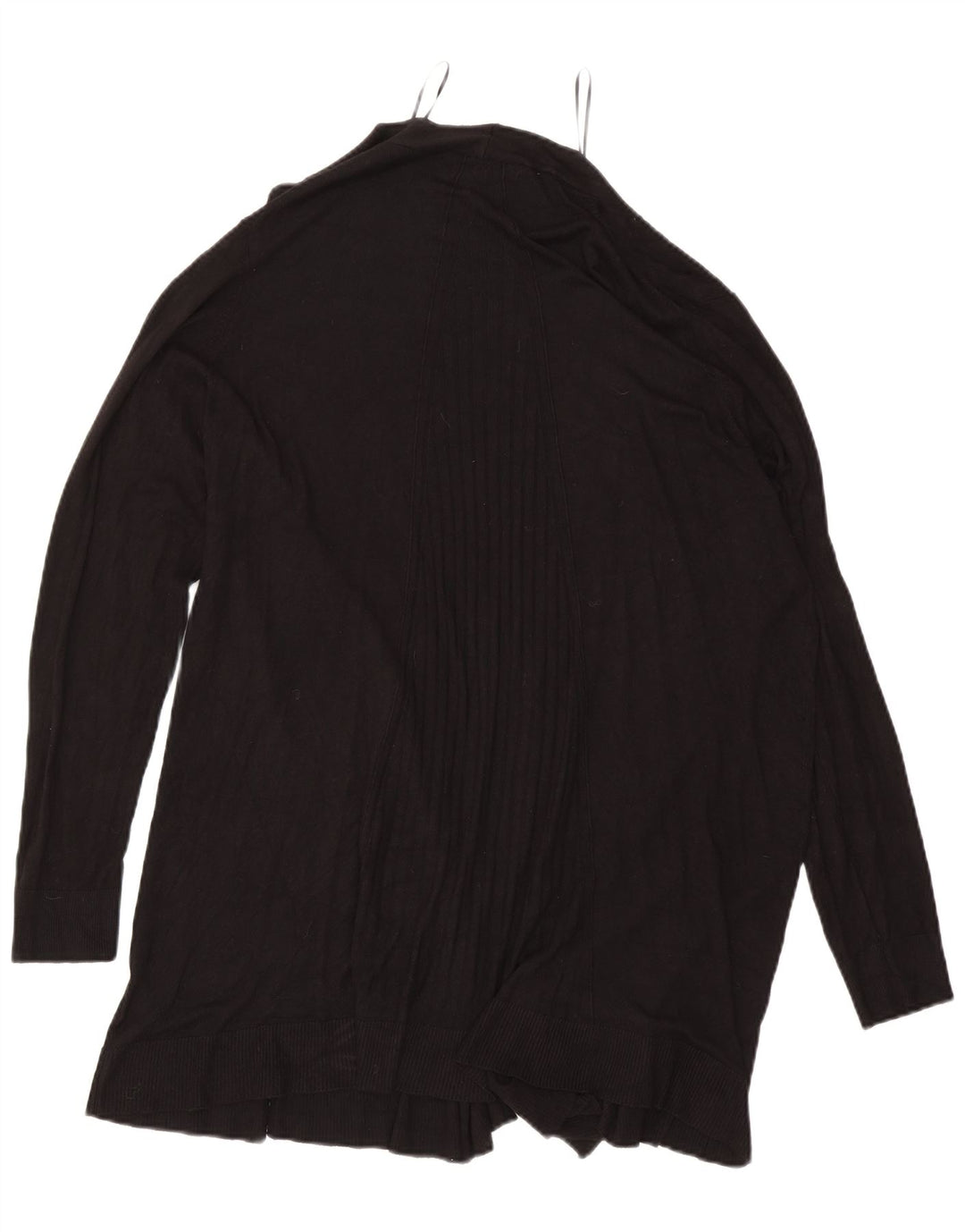 Maglione cardigan aperto lungo da donna Marks & Spencer UK 18 XL Nero