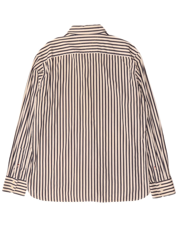 Tommy Hilfiger Mens Shirt XL White Striped Cotton