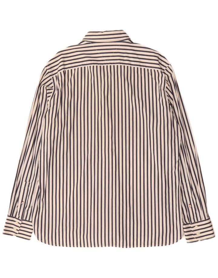 Camicia da uomo Tommy Hilfiger XL in cotone a righe bianche