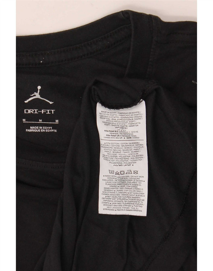 T-shirt Jordan Dri Fit da uomo in cotone nero medio