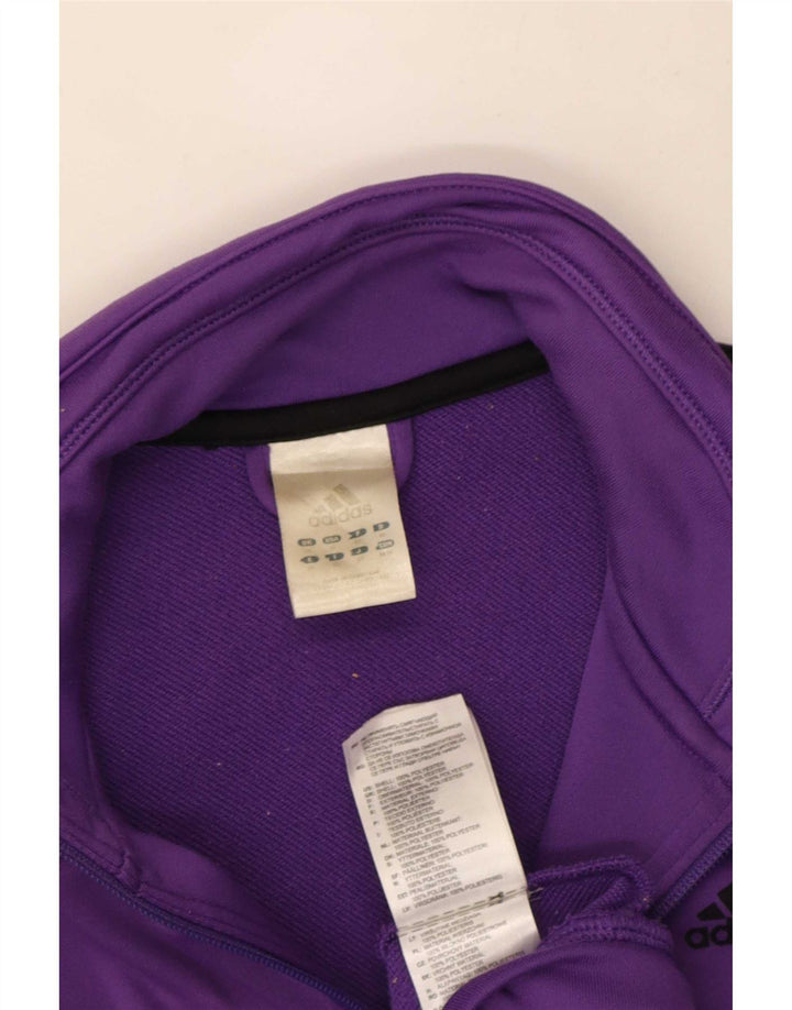Giacca da tuta da donna Adidas UK 14 poliestere viola medio