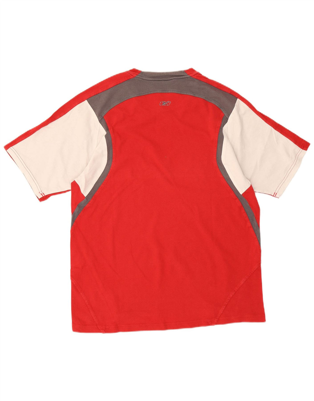 T-shirt grafica da uomo Reebok Top in cotone color block rosso medio