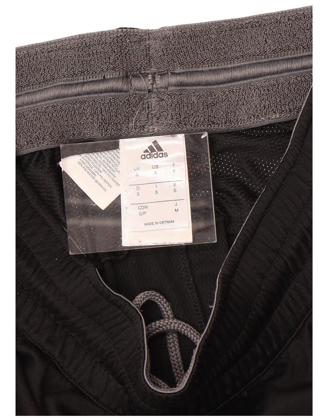 Pantaloncini sportivi da uomo Adidas piccoli poliestere geometrico nero