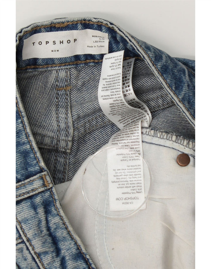 Jeans affusolati mamma da donna Topshop W26 L32 poliestere blu