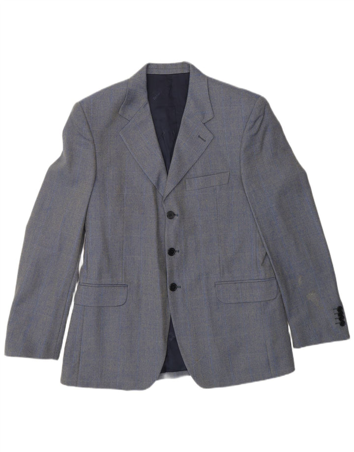 Berkley Giacca Blazer a 3 Bottoni da Uomo IT 50 Large Blu Lana