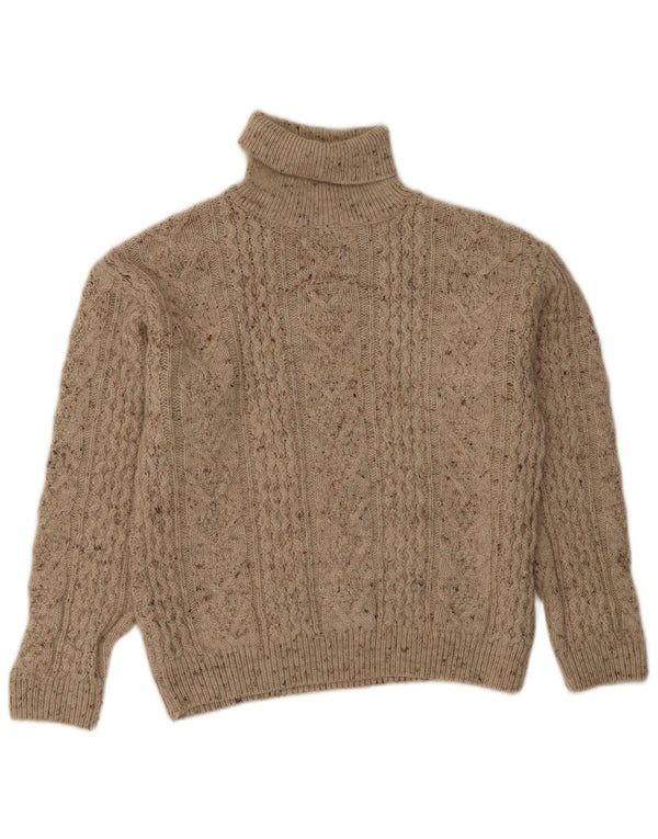 Maglione corto da donna con collo alto La Redoute EU 44/46 XL Beige screziato