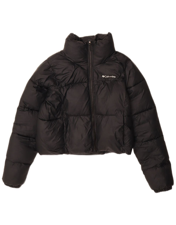 Giacca imbottita corta da donna Columbia UK 10 piccola in poliestere blu navy