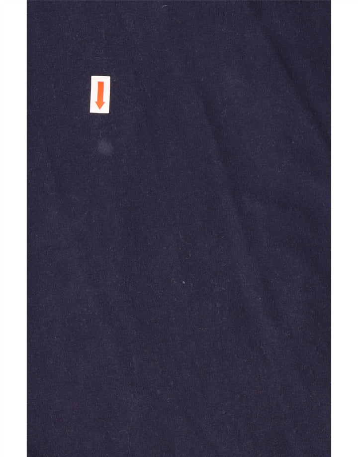 NIKE Mens Graphic T-Shirt Top Large Navy Blue Cotton