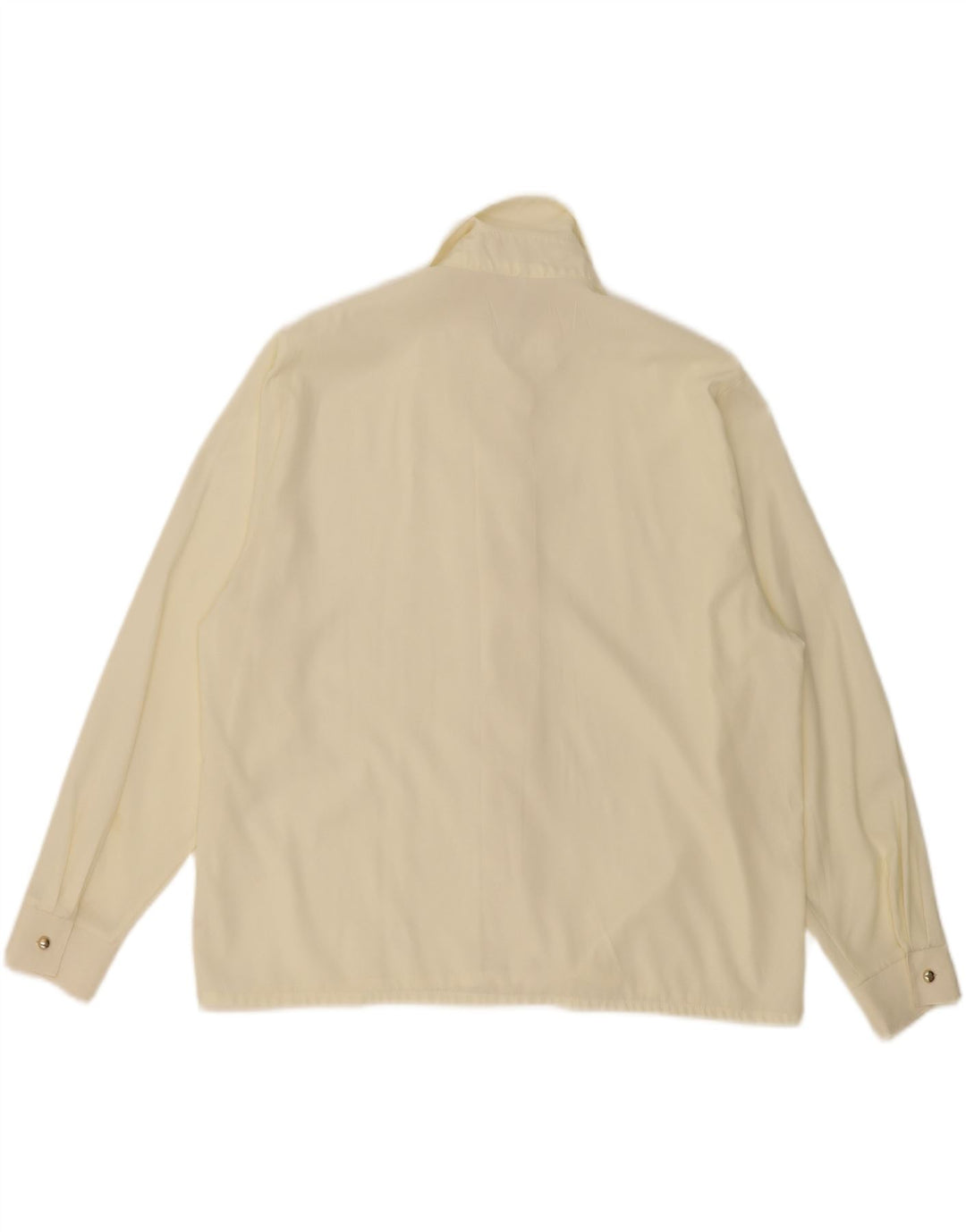 VINTAGE Womens Shirt UK 14 Large  Off White Viscose Vintage Vintage and Second-Hand Vintage from Messina Hembry 