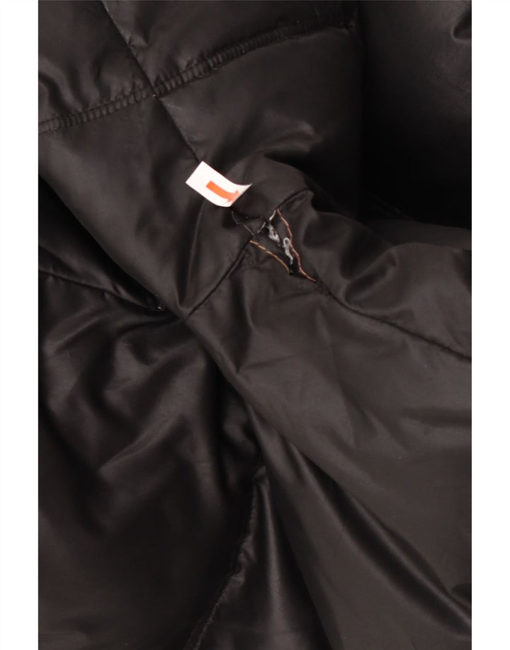 Guess Giacca imbottita con cappuccio da uomo UK 38 Medium Nero Poliestere