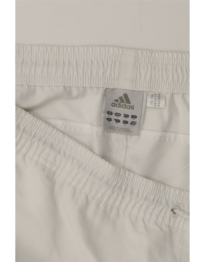 Pantaloncini sportivi Adidas da uomo di colore bianco medio in poliestere