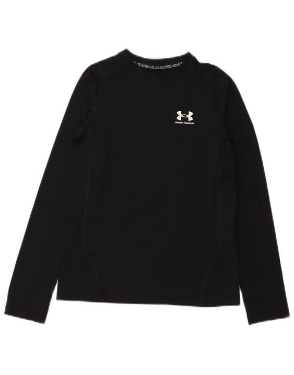 Under Armour Ragazzi Heat Gear Top manica lunga 9-10 anni medio nero