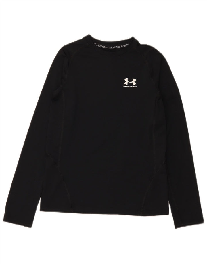Under Armour Ragazzi Heat Gear Top manica lunga 9-10 anni medio nero
