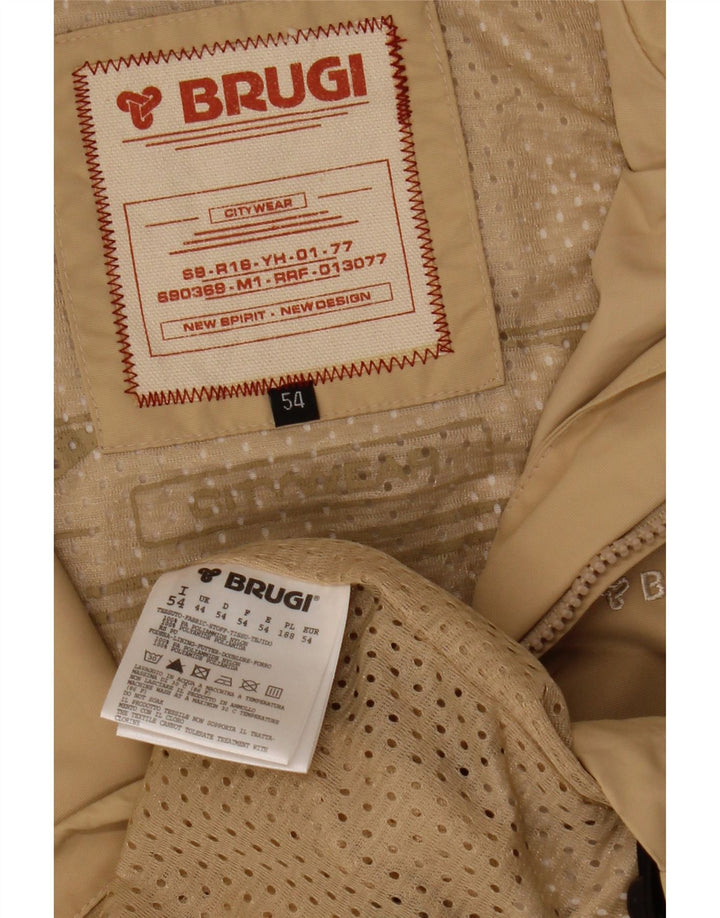 Bomber con cappuccio da uomo Brugi UK 44 2XL Nylon beige