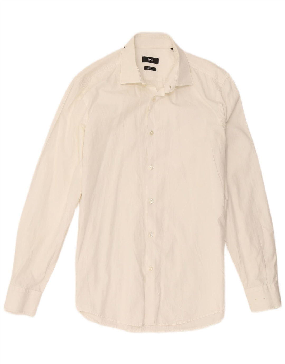 Camicia slim fit da uomo Hugo Boss taglia 39 15 1/2 media bianca