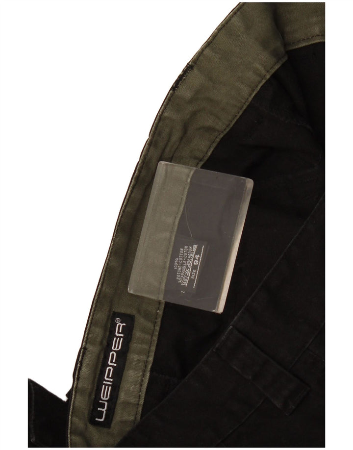 Pantaloni cargo dritti da uomo Weipper W34 L34 cotone nero
