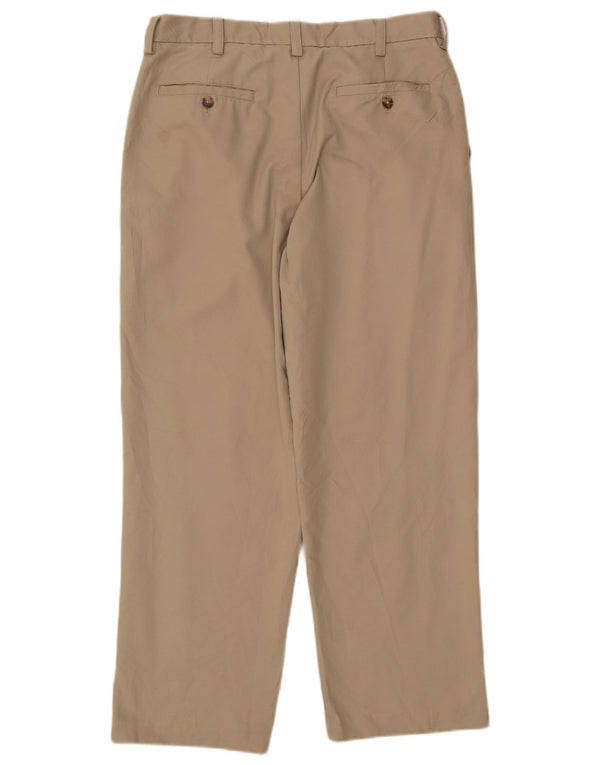 Pantaloni chino da uomo con pegging IZOD W32 L30 poliestere beige