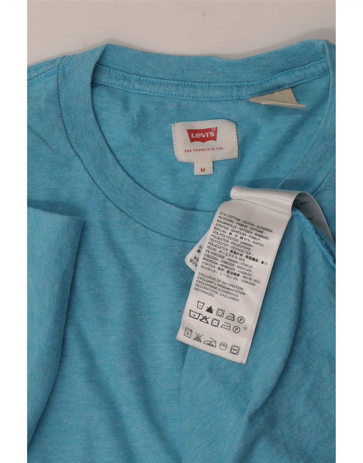 T-shirt da uomo Levi's Top in cotone screziato blu medio