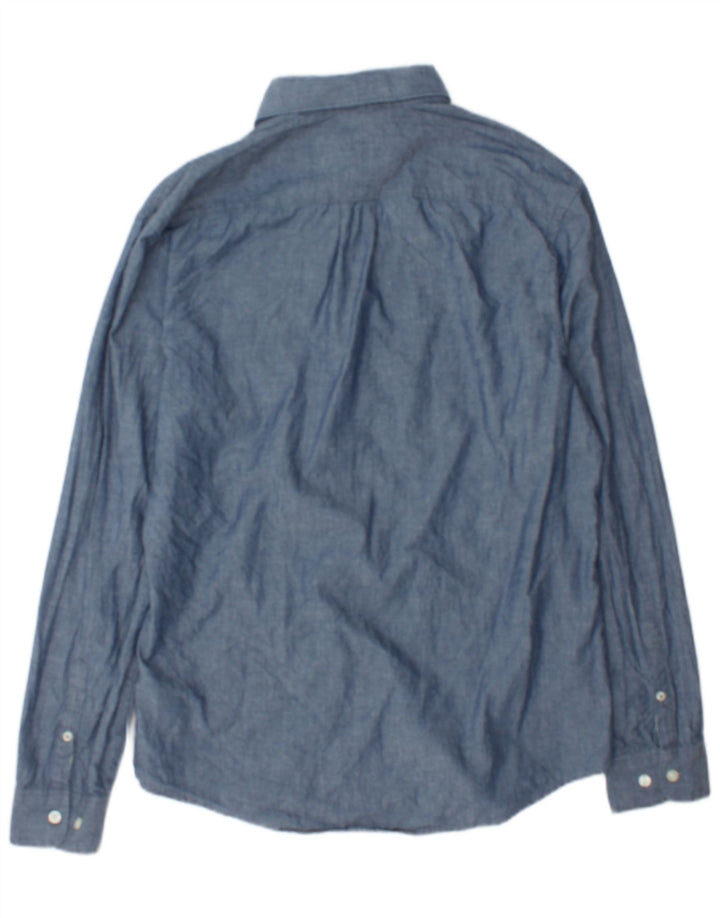 Camicia da uomo Pinguino in cotone blu medio