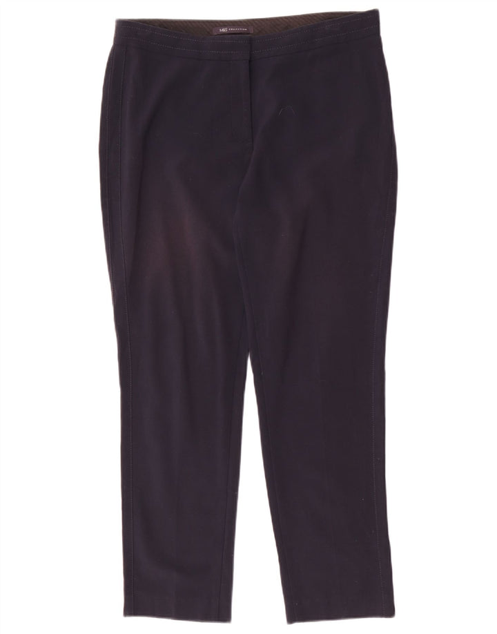 Pantaloni casual da donna Marks & Spencer UK 12 medi W32 L27 Blu navy