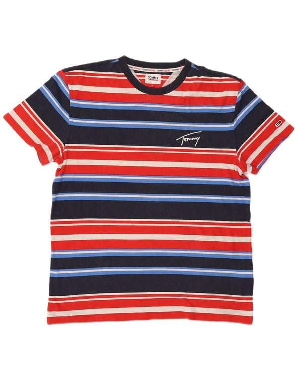 T-shirt da uomo Tommy Hilfiger Top XL in cotone a righe multicolore