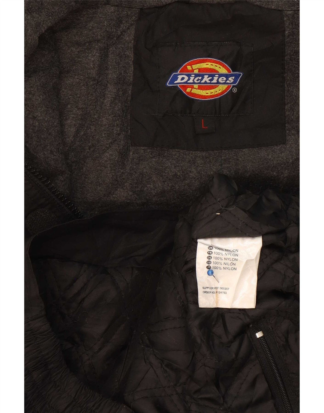 Dickies Bomber con cappuccio grafico da uomo UK 40 Large nylon nero