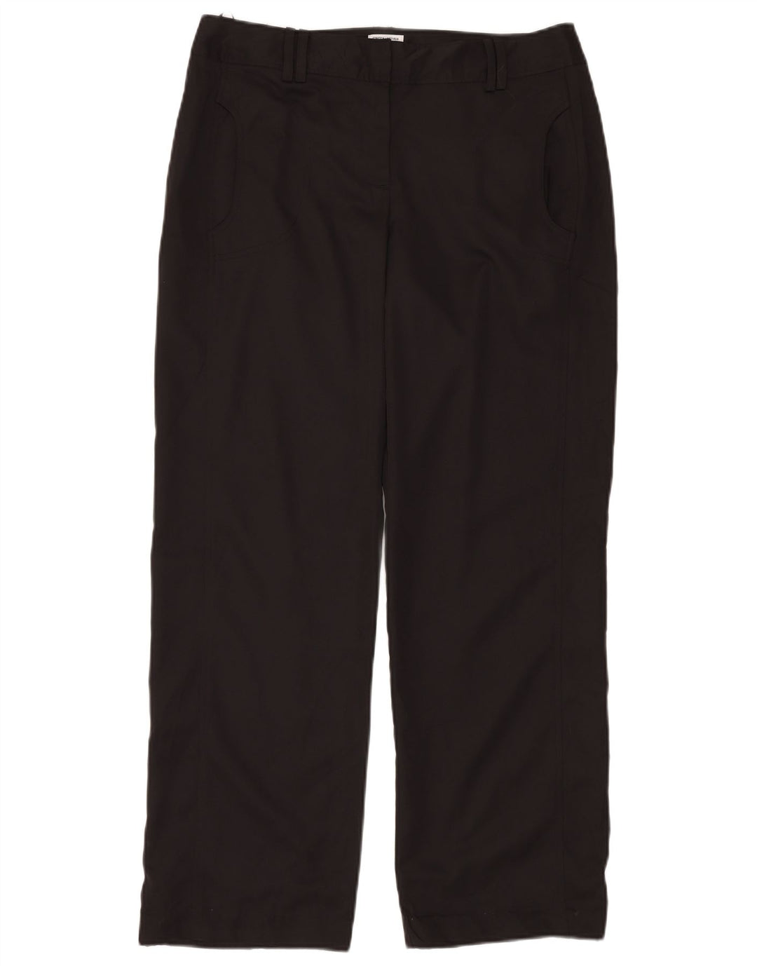 Pantaloni chino dritti da donna IZOD US 10 Large W32 L30 poliestere nero
