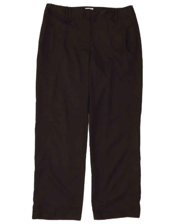 Pantaloni chino dritti da donna IZOD US 10 Large W32 L30 poliestere nero
