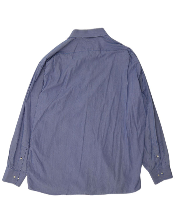 Camicia da uomo vestibilità regolare Tommy Hilfiger taglia 18 2XL cotone gessato blu