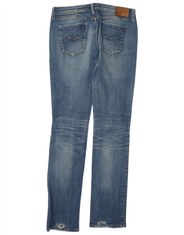 Replay Jeans slim invecchiati da donna W30 L34 cotone blu