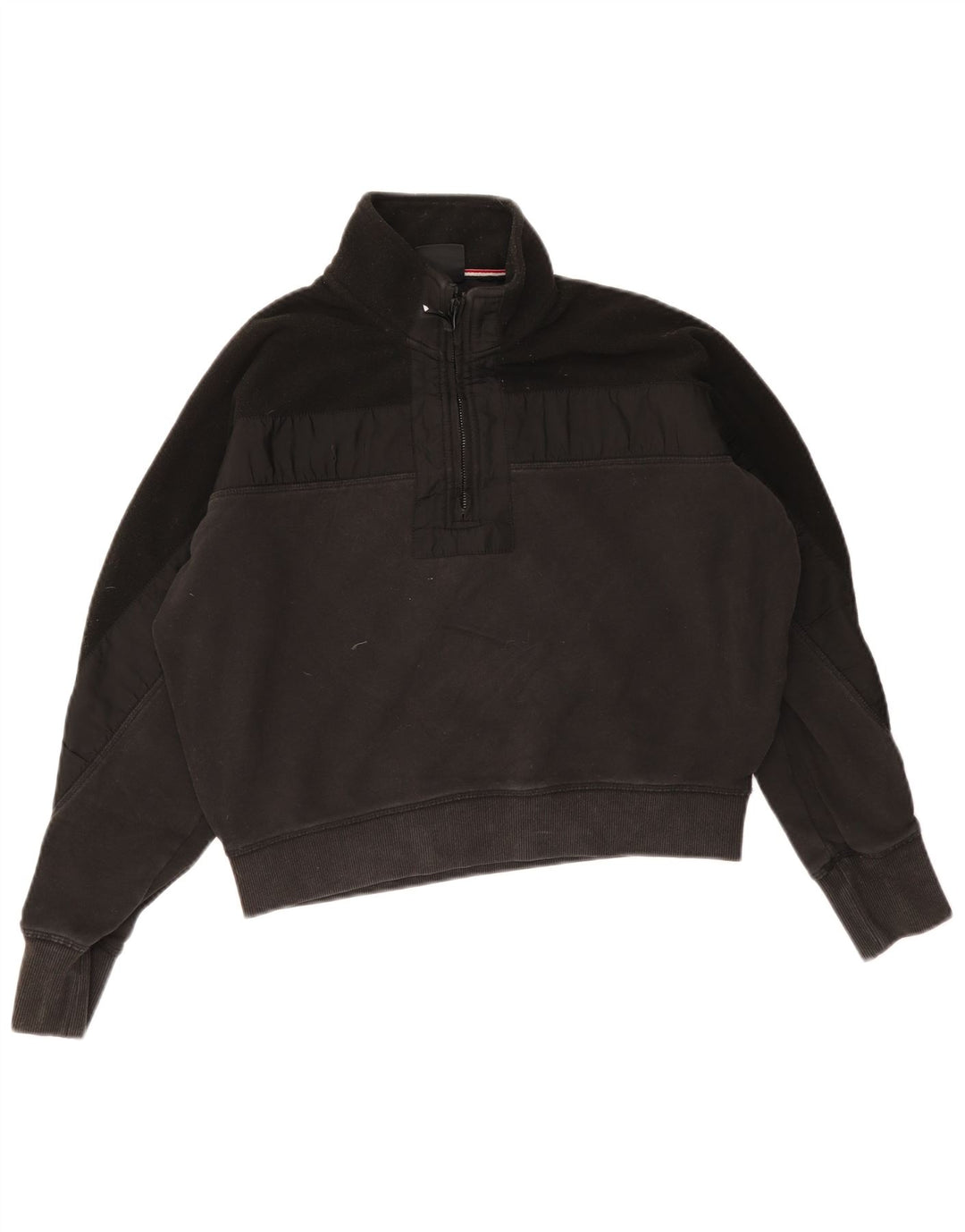 Felpa corta da donna oversize Superdry, taglia UK 12, media, nera