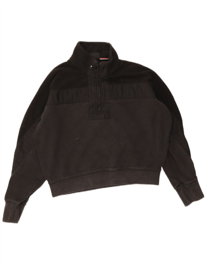 Felpa corta da donna oversize Superdry, taglia UK 12, media, nera