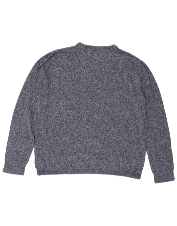 Maglione maglione girocollo da donna Tommy Hilfiger UK 16 grande cotone blu navy