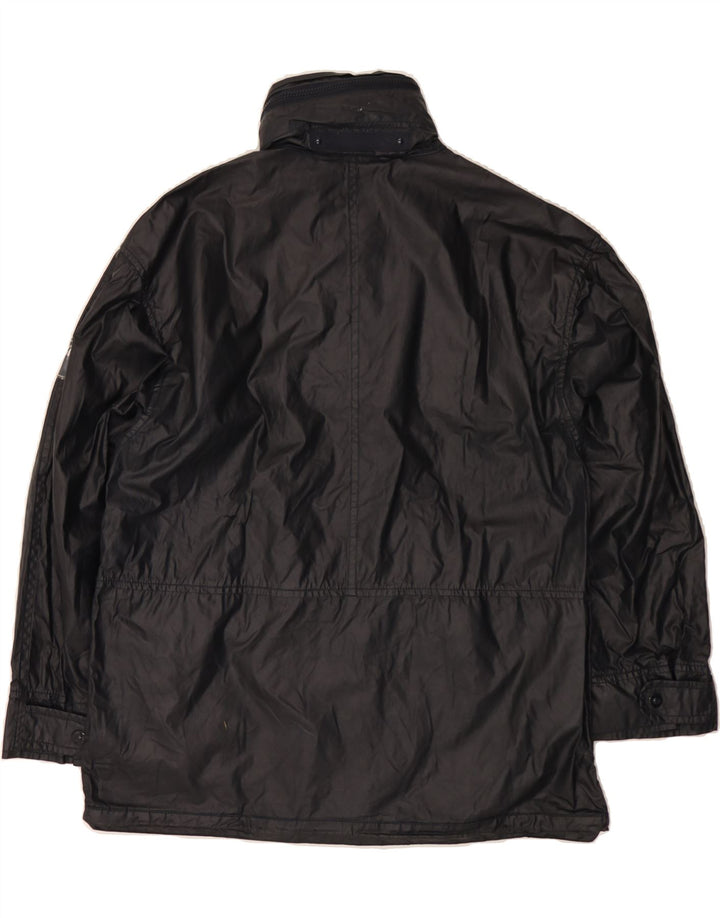COTTON'S INDUSTRIES Mens Rain Jacket UK 40 Large Black Vintage Cotton's Industries and Second-Hand Cotton's Industries from Messina Hembry 