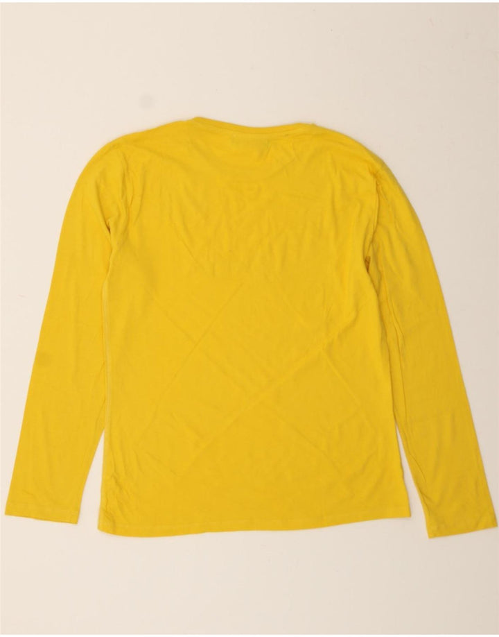 TRUSSARDI JEANS Mens Graphic Top Long Sleeve Medium Yellow Vintage Trussardi Jeans and Second-Hand Trussardi Jeans from Messina Hembry 